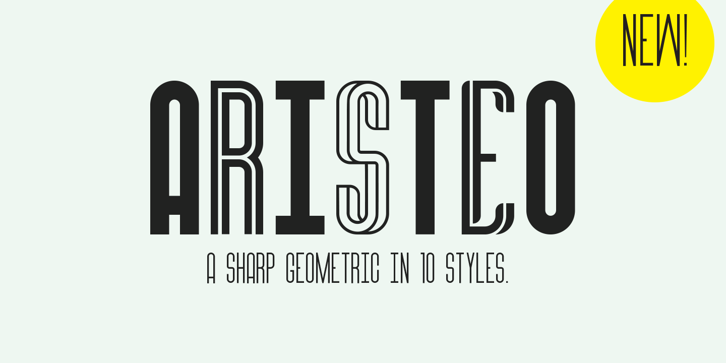 Beispiel einer Aristeo Bold Italic-Schriftart